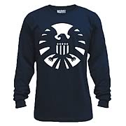 Avengers Night S.H.I.E.L.D. Blue Long Sleeve T-Shirt